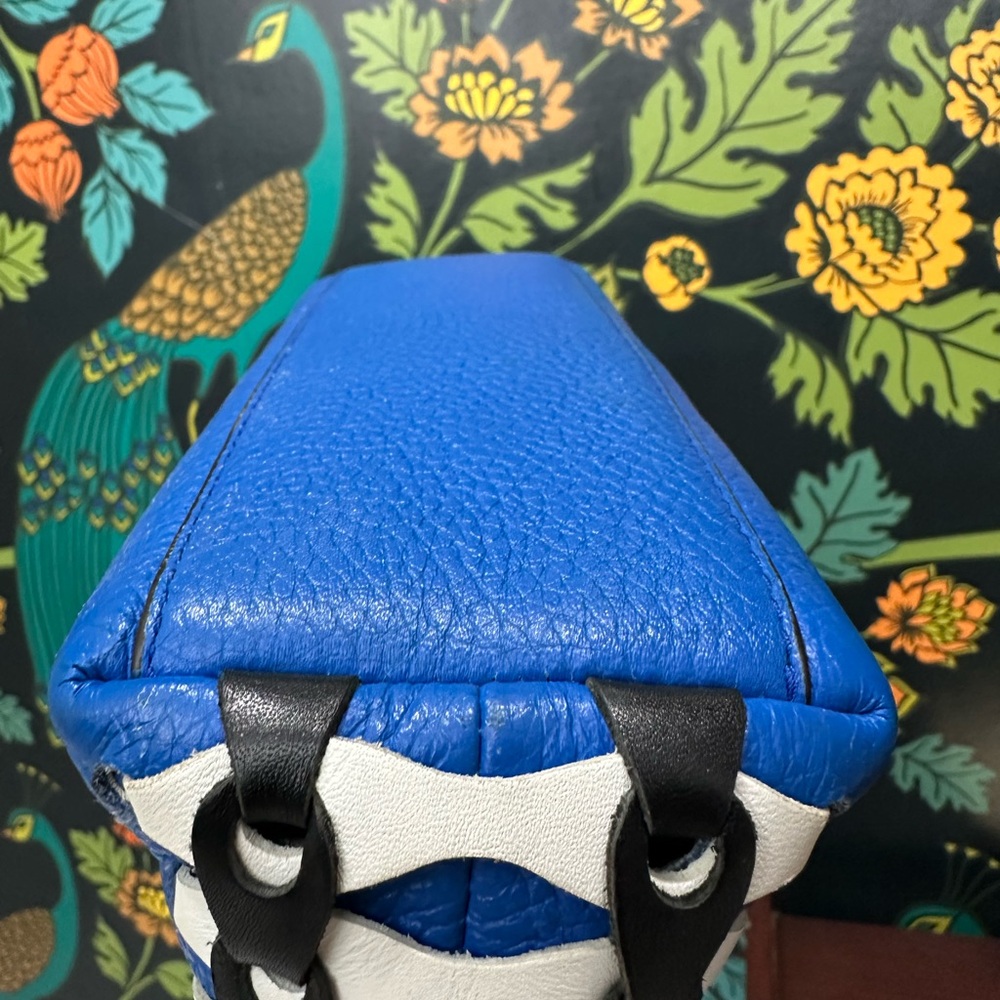 Henri Bendel West 57th Top Handle Satchel in Cobalt Blue Whipstitch Leather - Picture 12 of 16